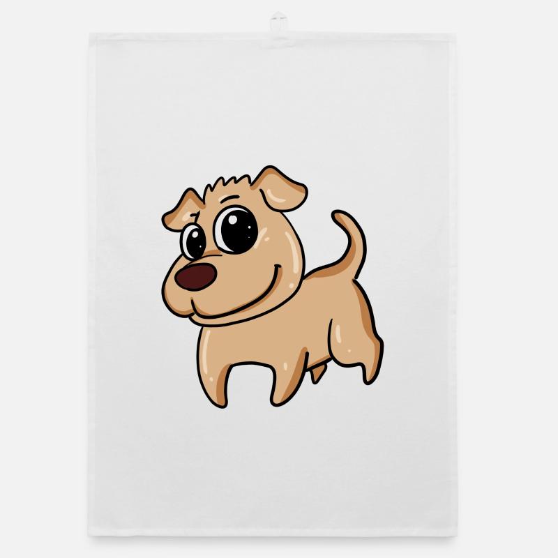 Cute dog Organic dish towel