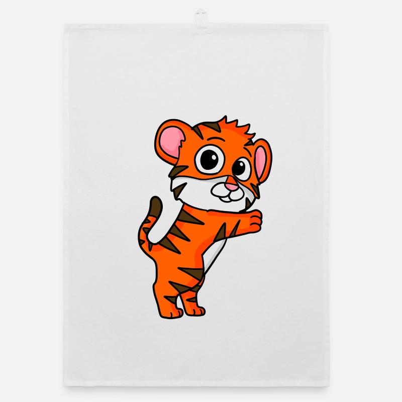 Cute tiger Organic dish towel