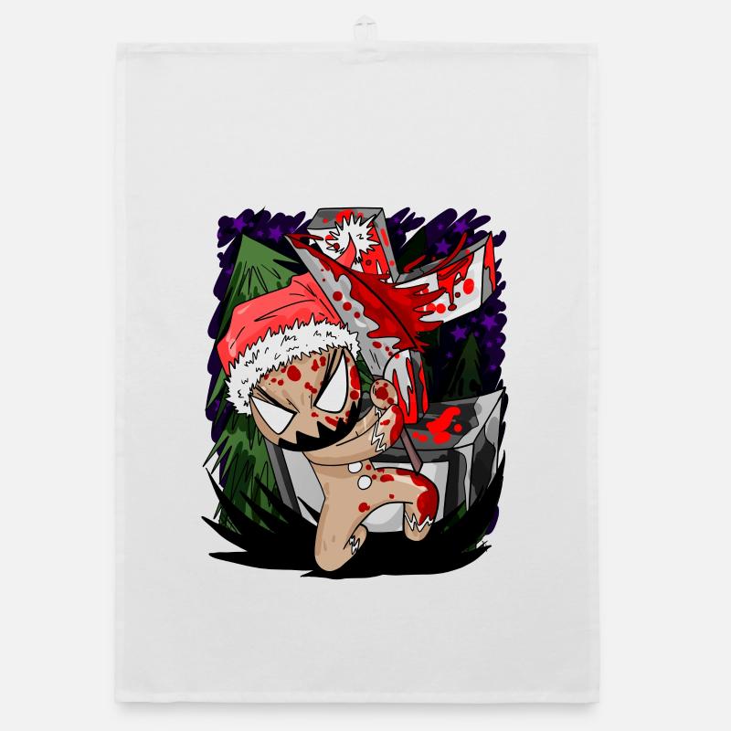 creepy gingerbread Organic dish towel