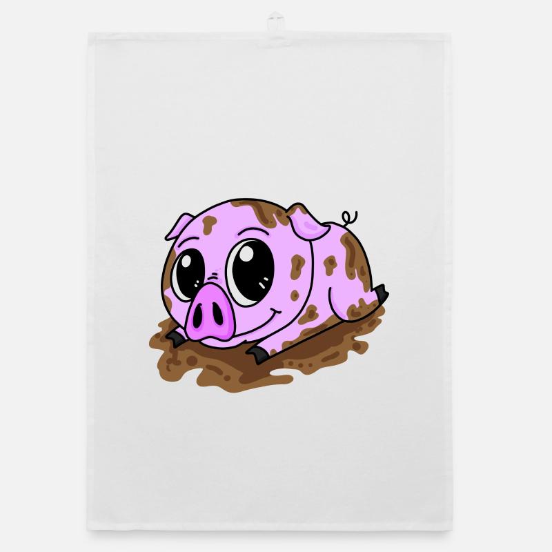 Cute glow in the mud Organic dish towel