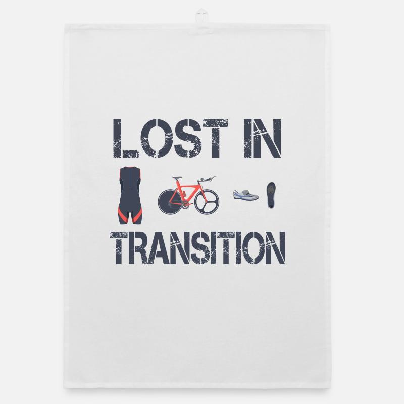 Lost In Transition Triathlet Triathlon - Organic Geschirrtuch - Weiß