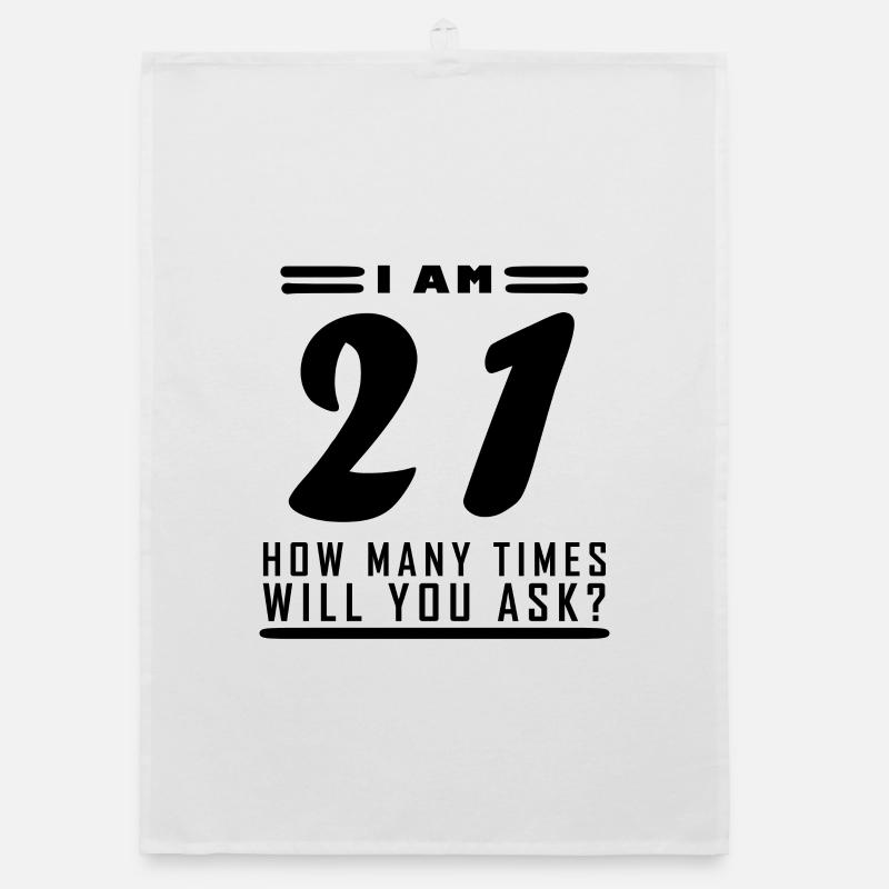 Ich bin 21 – 21. Geburtstag Geschenk Organic Geschirrtuch