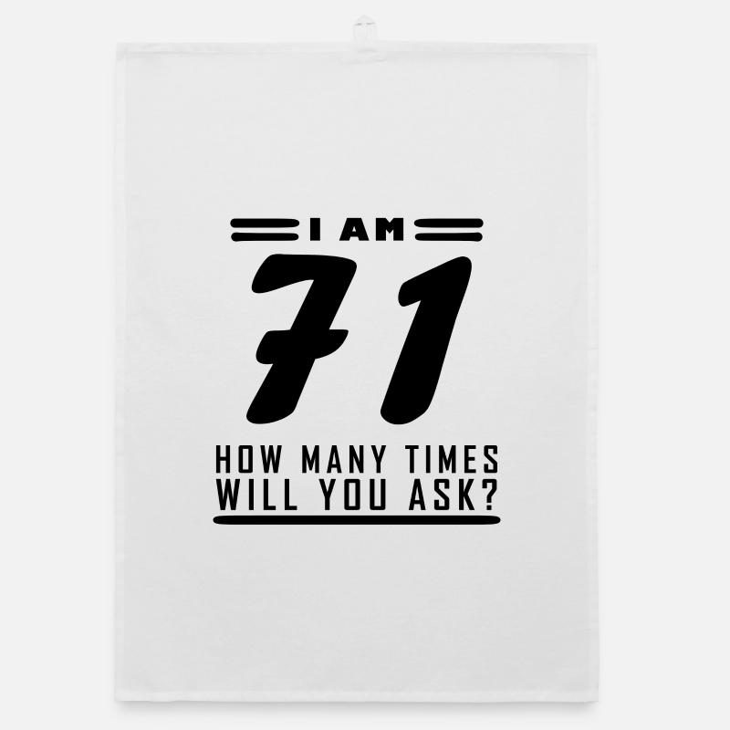 Ich bin 71 – 71. Geburtstag Geschenk Organic Geschirrtuch