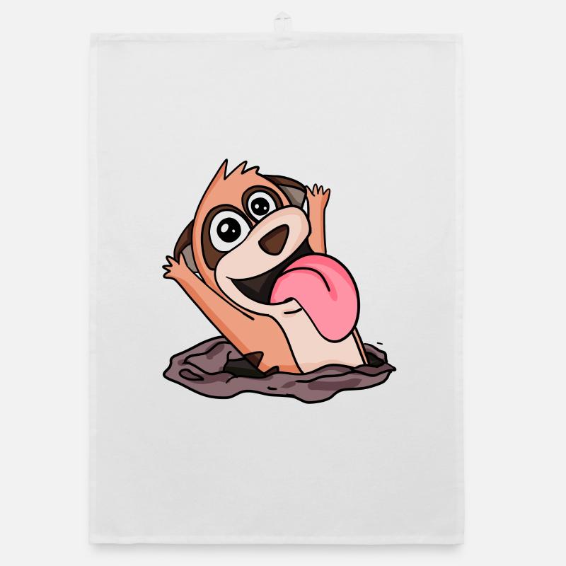 Câlin de suricate mignon Torchon bio