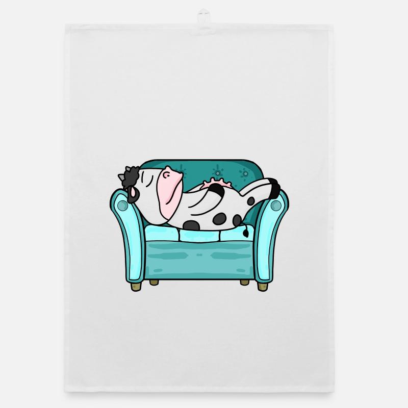 Cow Bed Lying Down Sleep Sleep Organic dish towel