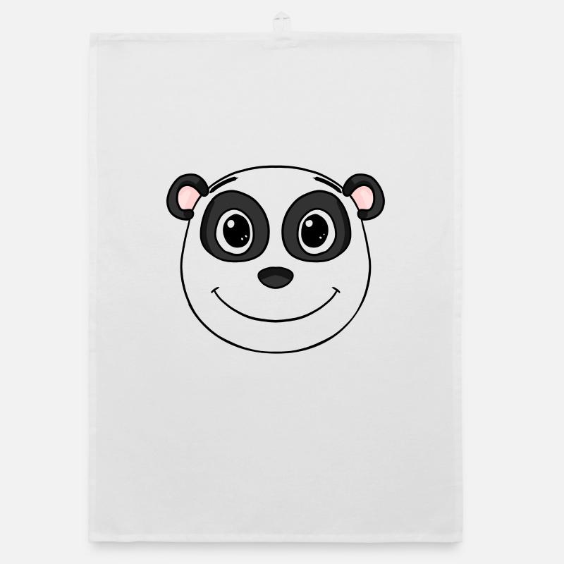 Panda Head Ours Mignon Torchon bio