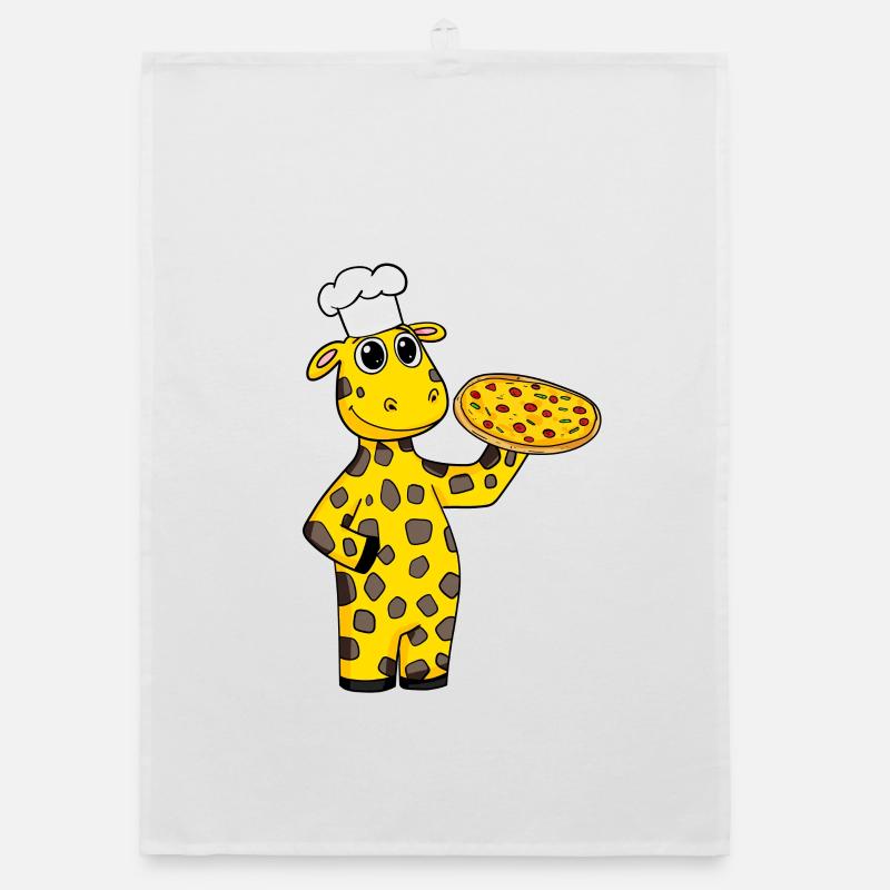 Pizza Maker Pizza Chef Girafe Italienne Torchon bio