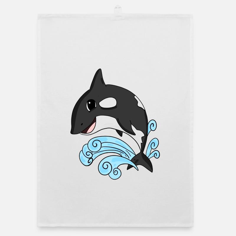 Killer whale Organic dish towel