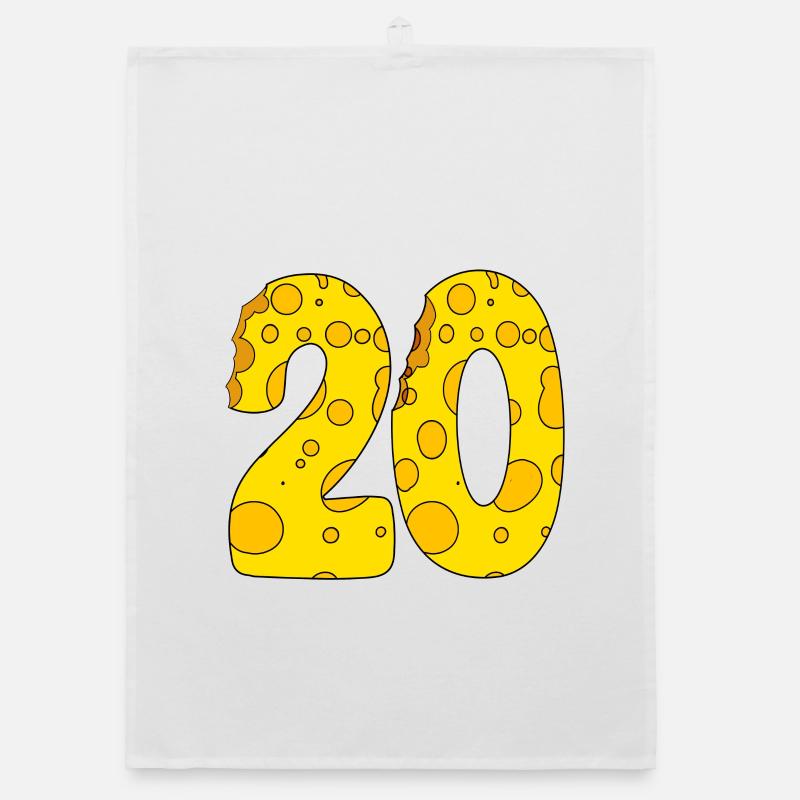 20 years old - 20th birthday gift - 1920 Organic dish towel