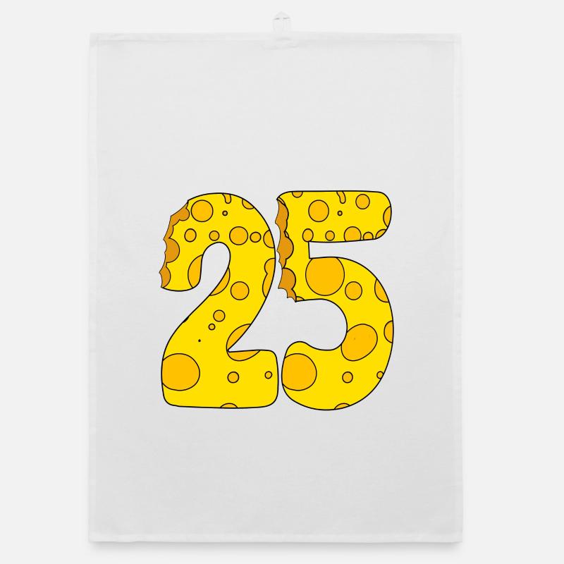 25 years old - 25th birthday gift - 1925 Organic dish towel