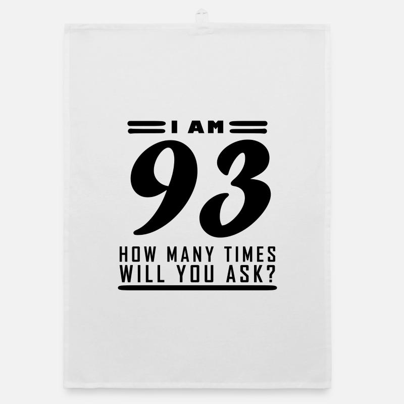 Ich bin 93 – 93. Geburtstag Geschenk Organic Geschirrtuch