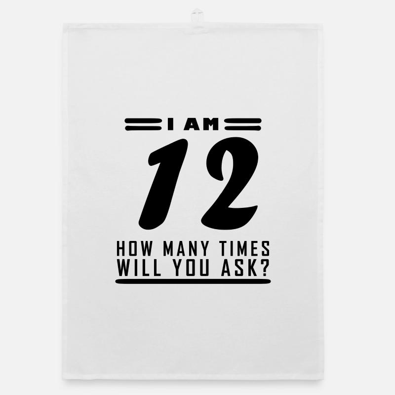 Ich bin 12 – 12. Geburtstag Geschenk Organic Geschirrtuch