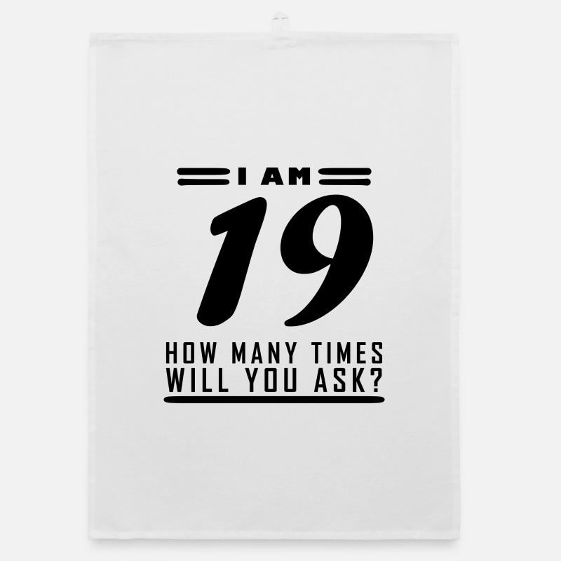 Ich bin 19 – 19. Geburtstag Geschenk Organic Geschirrtuch
