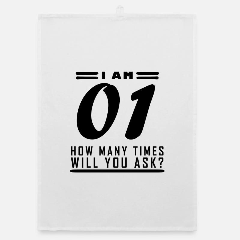 Ich bin 1 – 1. Geburtstag Geschenk Organic Geschirrtuch