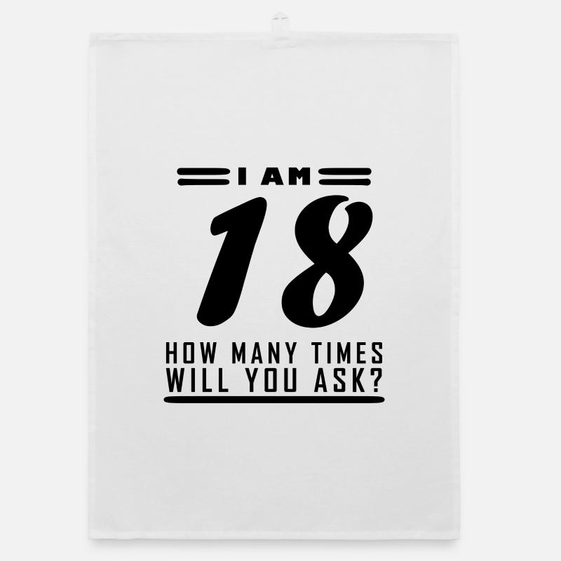 Ich bin 18 – 18. Geburtstag Geschenk Organic Geschirrtuch