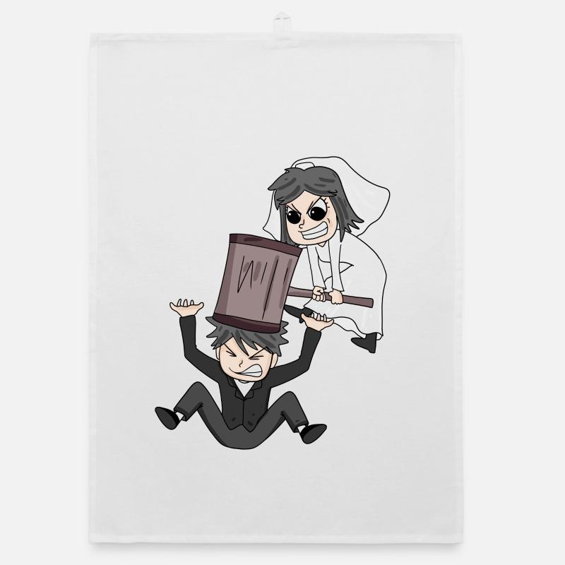 Drôle de mème de mariage Torchon bio