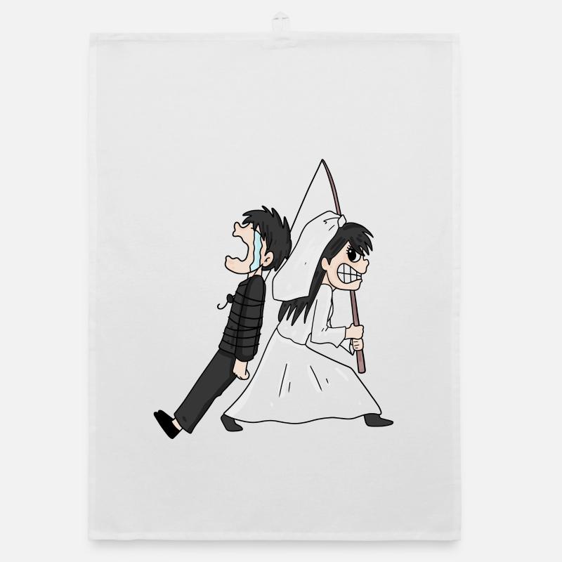 Drôle de mème de mariage Torchon bio