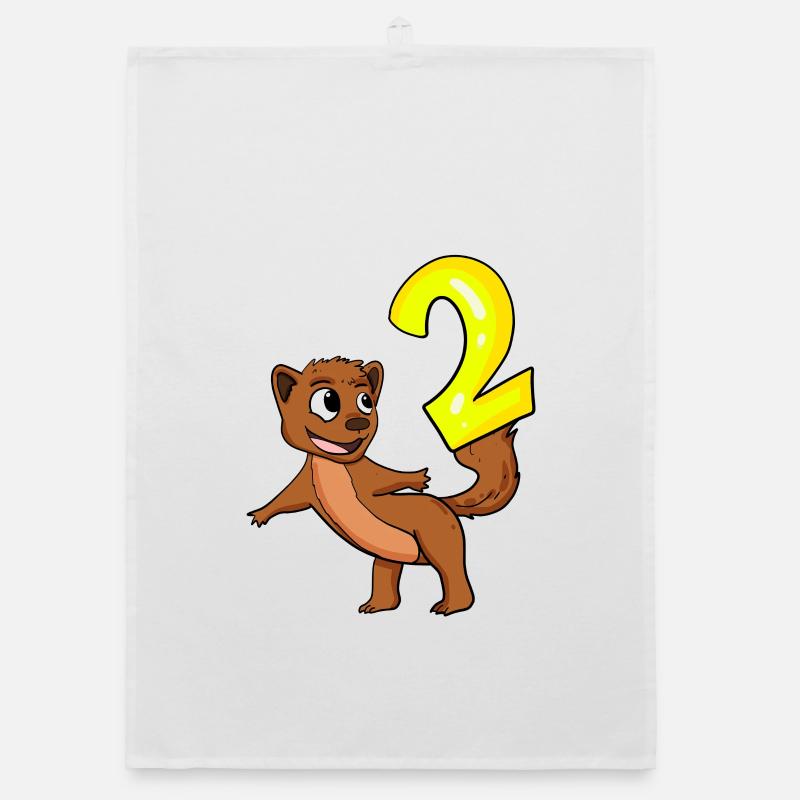 2 ans - 2 anniversaire - J’ai 2 ans Torchon bio