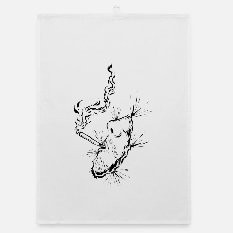 Zigarette Rauchen Organic Geschirrtuch