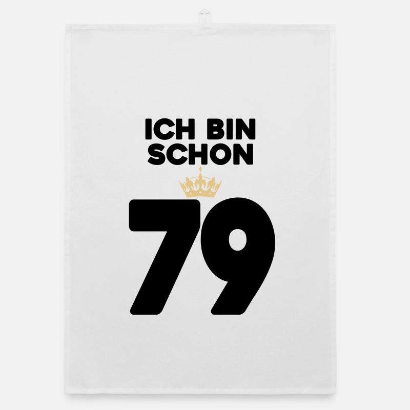 79 Geburtstag - 79 Jahre mit Krone Organic Geschirrtuch