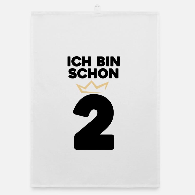 2 Geburtstag - 2 Jahre mit Krone Organic Geschirrtuch