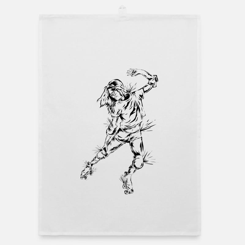 Rollschuhe Roller Skating Organic Geschirrtuch