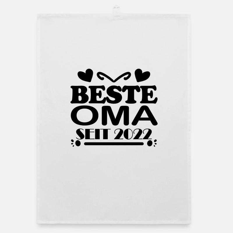Beste Oma seit 2022 Organic Geschirrtuch