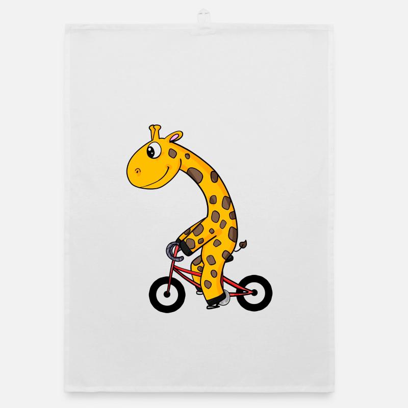 Girafe à vélo Torchon bio