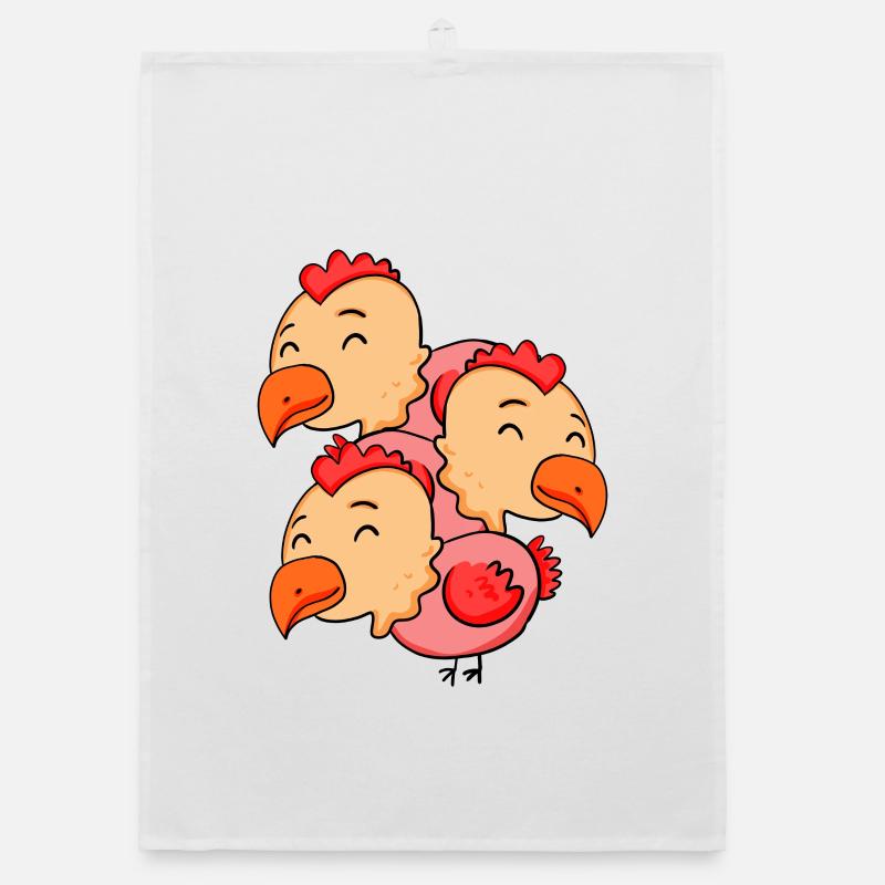 Cute Chickens - Chicken Organic dish towel