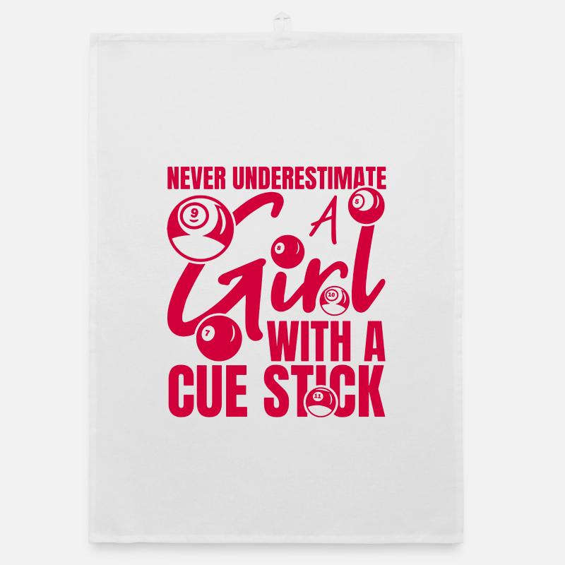 Billard Mädchen Organic Geschirrtuch