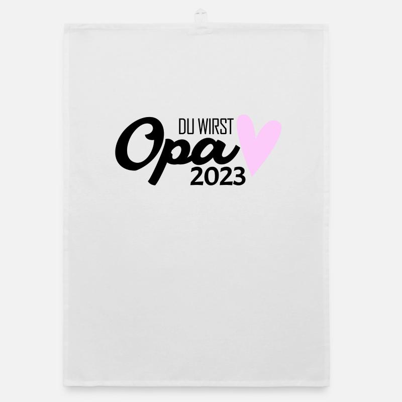 Opa 2023 - Opa werden - Bald Opa Organic Geschirrtuch