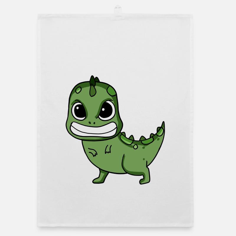 Wütender Dinosaurier Organic Geschirrtuch
