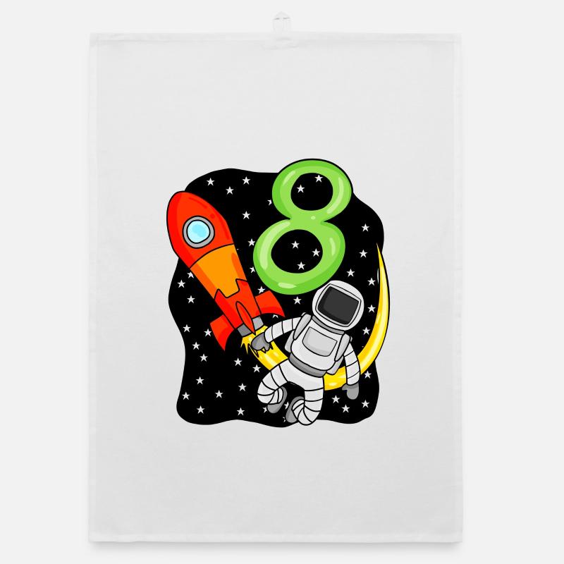 8 years old Young astronaut Organic dish towel