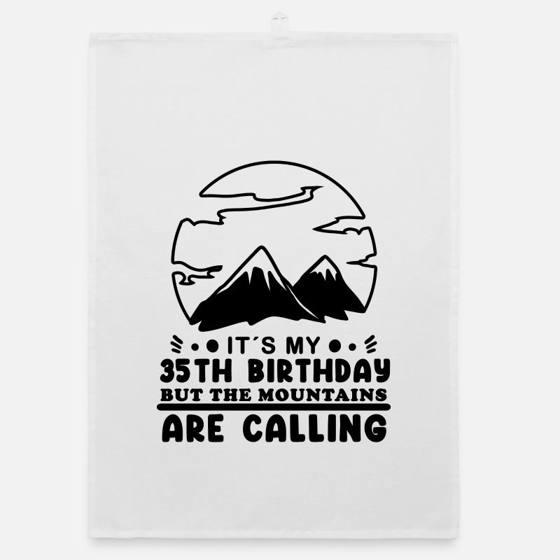 Mountain Wanderer 35th Birthday 35 Years Old Gift Organic dish towel