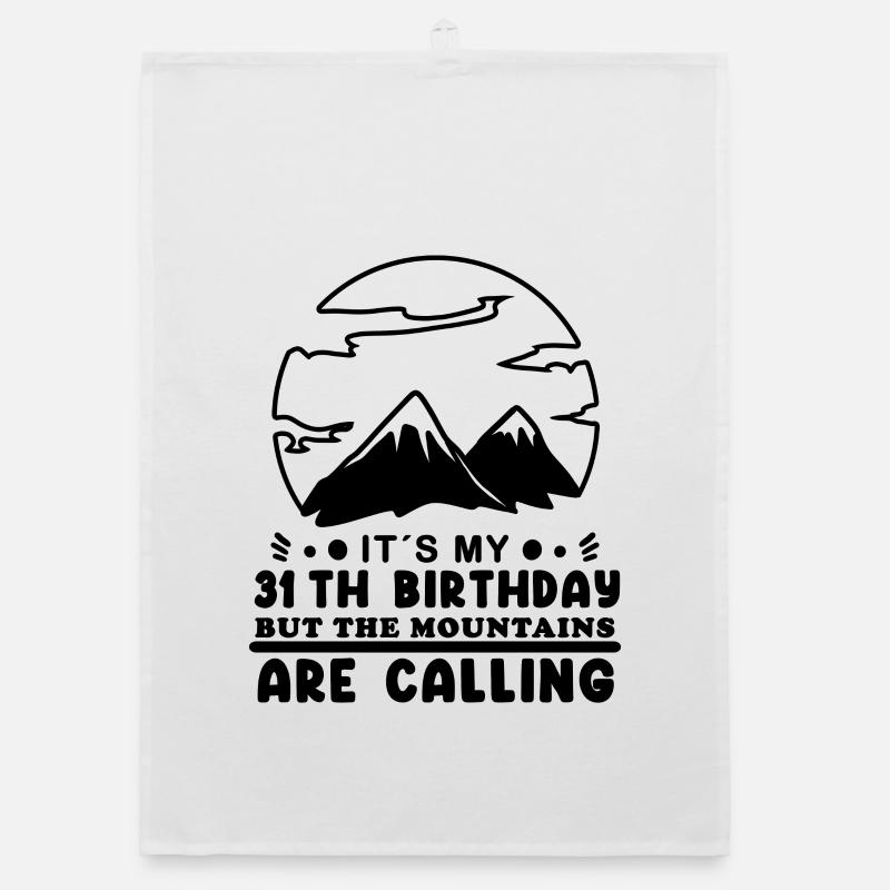 Mountain Wanderer 31st Birthday 31 Years Old Gift Organic dish towel