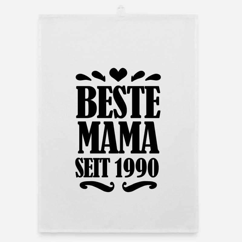 Beste Mama seit 1990 Organic Geschirrtuch