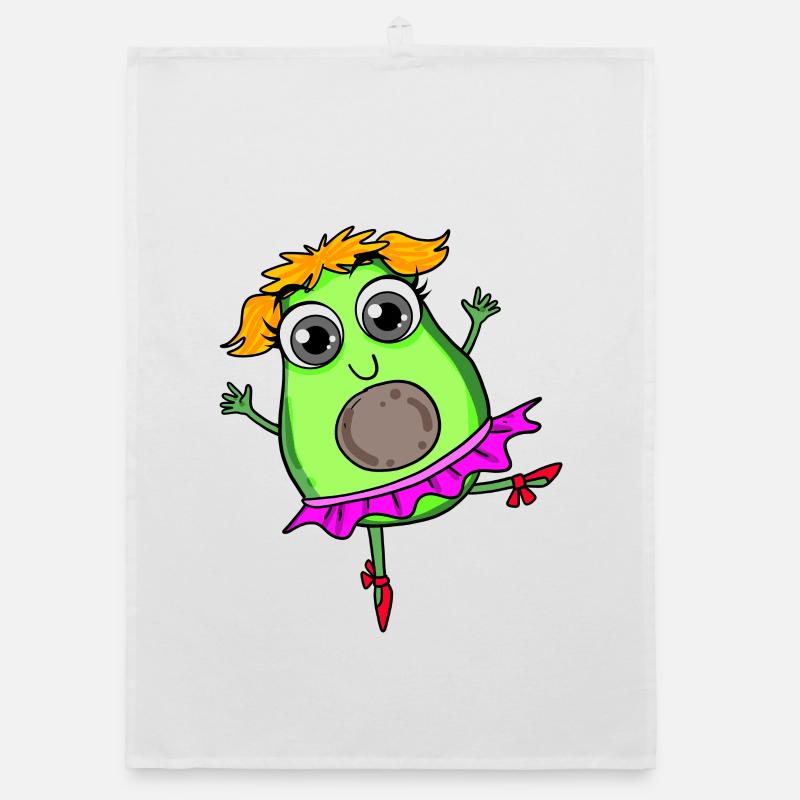 Avocado Dance Dancing Organic dish towel