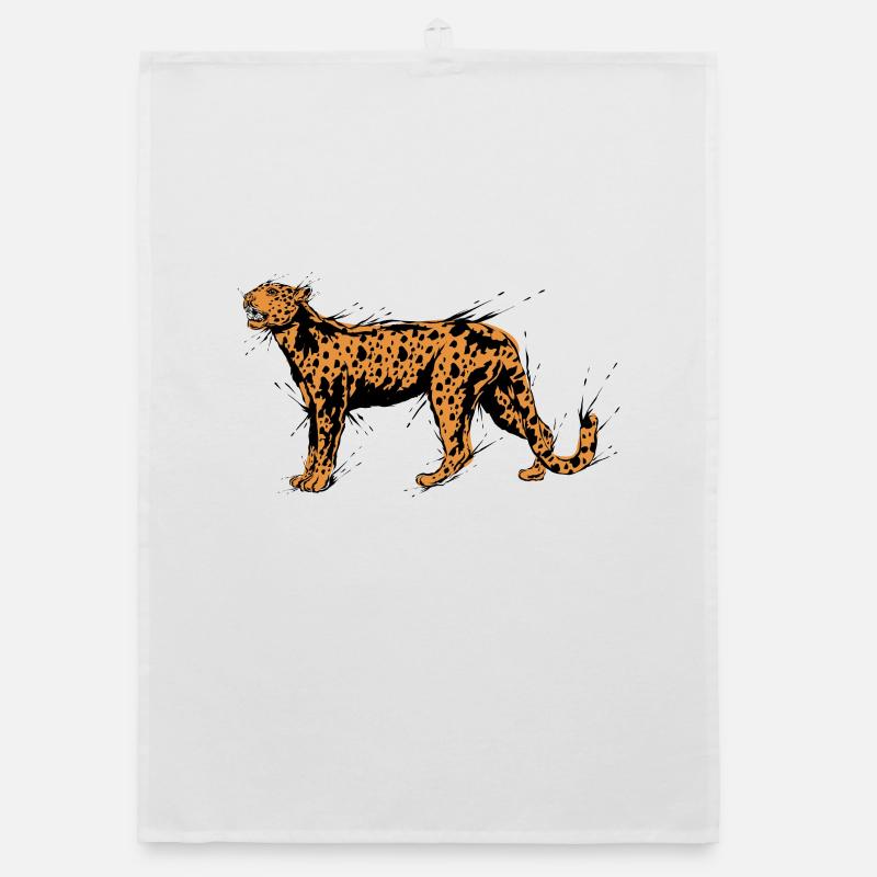 Guépard léopard Torchon bio