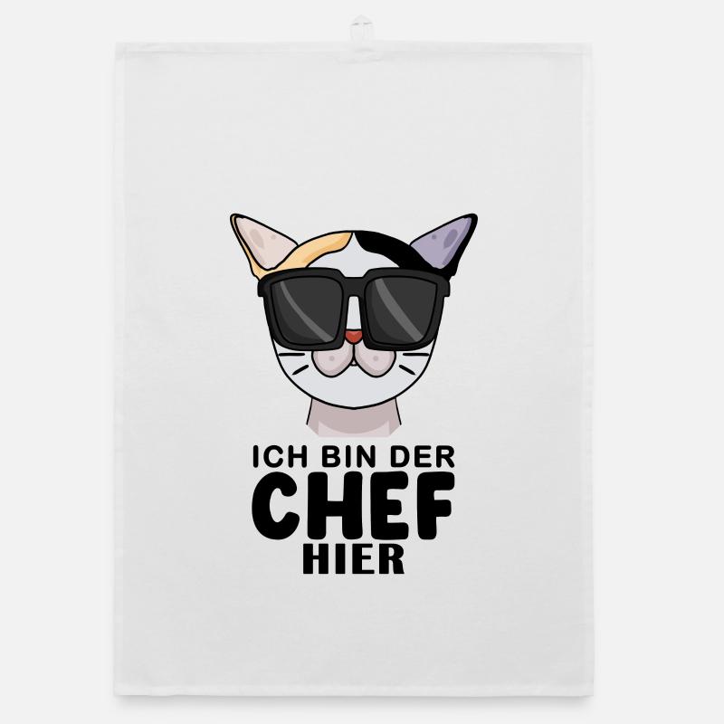 Cool Katze Japanese Bobtail Chef Spruch Organic Geschirrtuch