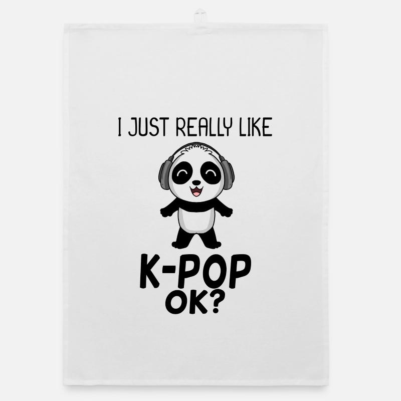 k Pop Spruch Panda Organic Geschirrtuch