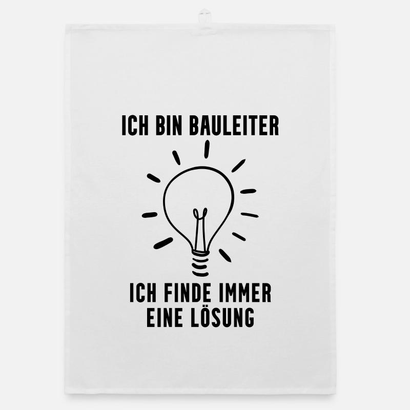 Bauleiter Geschenk Organic Geschirrtuch