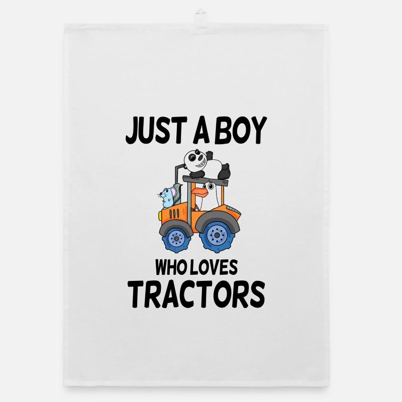 Traktor Trecker Spruch Organic Geschirrtuch