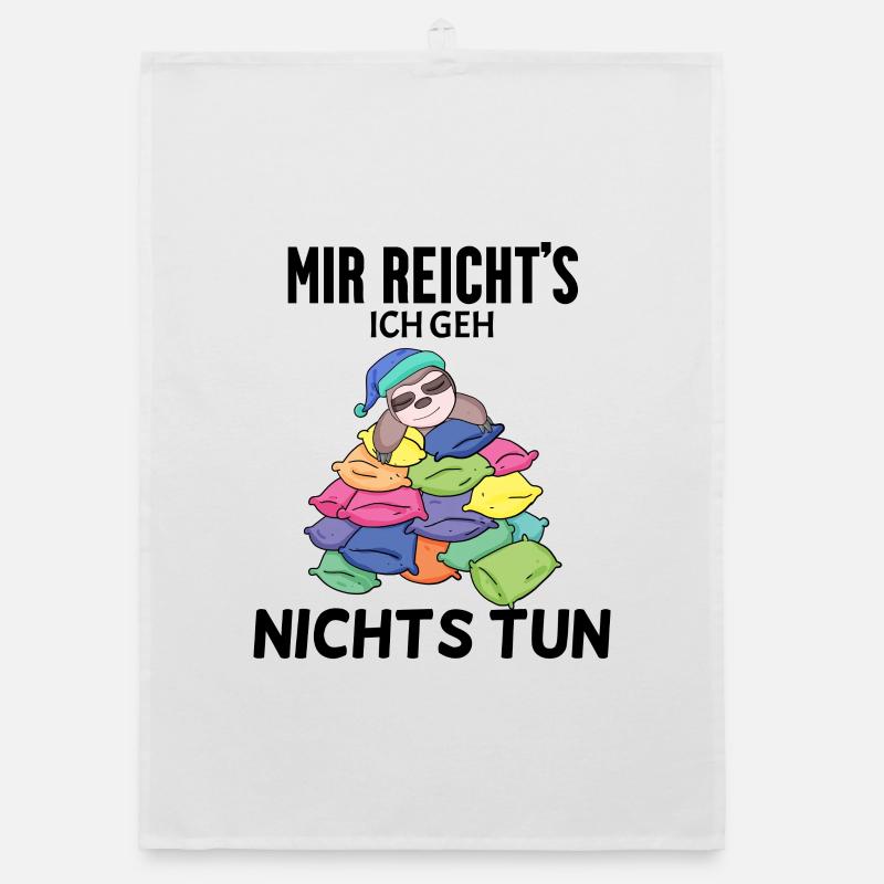 Lustiger Spruch - Nichts machen Organic Geschirrtuch