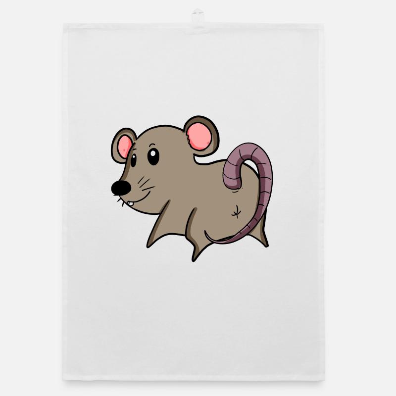 Mouse from behind - Mouse butt - Mouse ass Organic dish towel