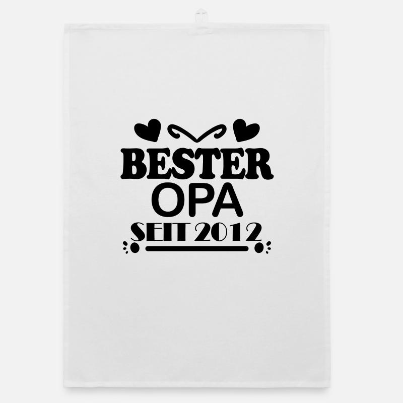 Bester Opa seit 2012 Organic Geschirrtuch