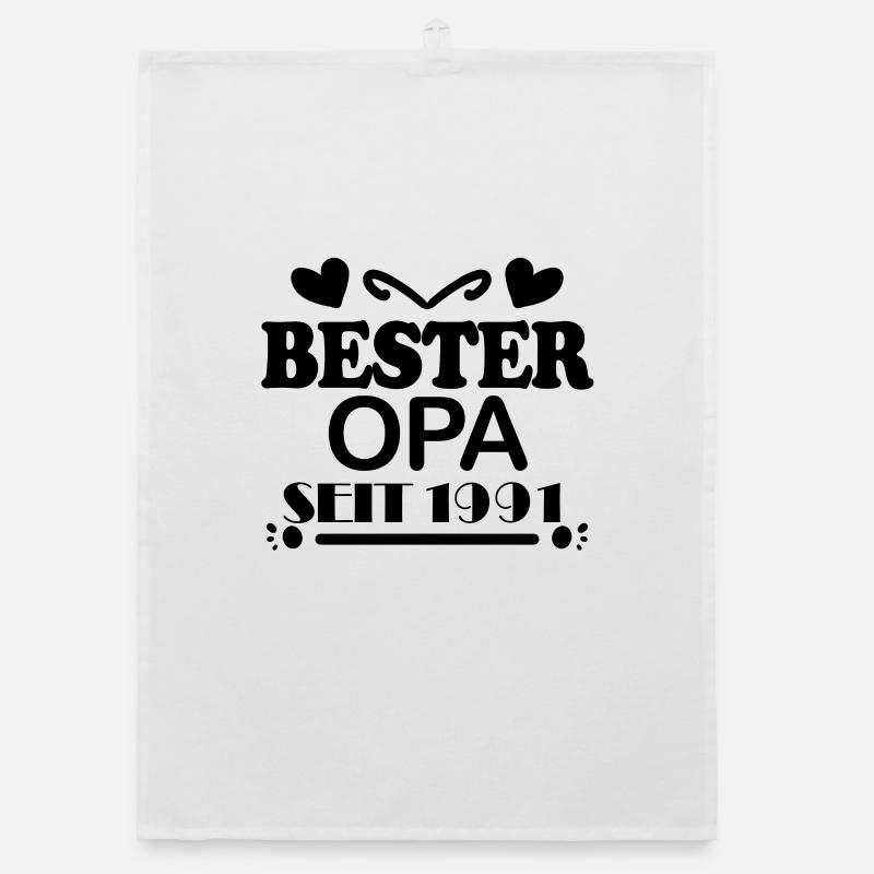 Bester Opa seit 1991 Organic Geschirrtuch