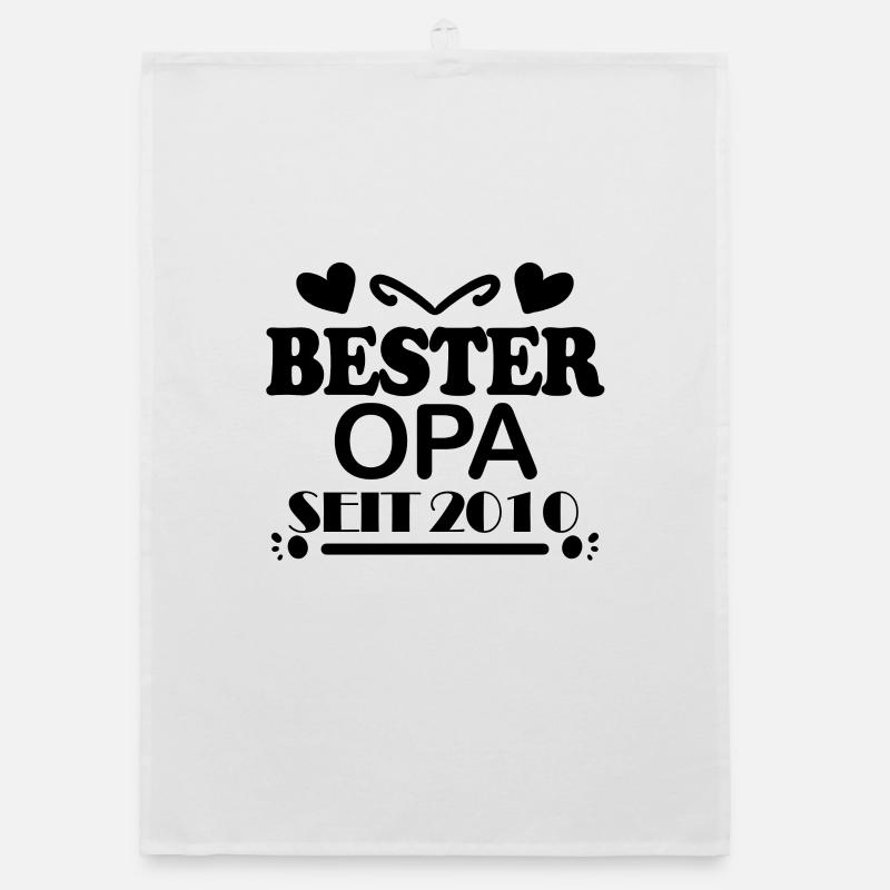 Bester Opa seit 2010 Organic Geschirrtuch