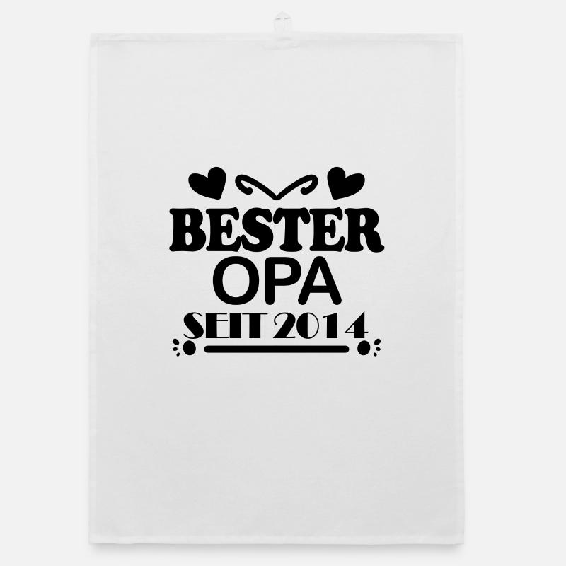 Bester Opa seit 2014 Organic Geschirrtuch