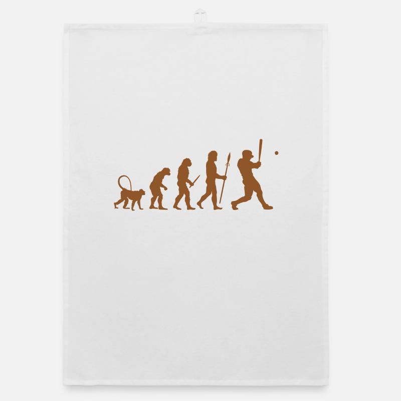 Baseball Evolution Organic Geschirrtuch