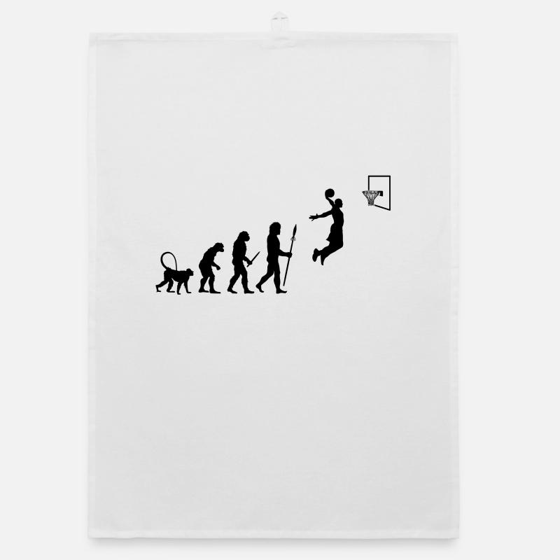 Basketball Evolution Organic dish towel